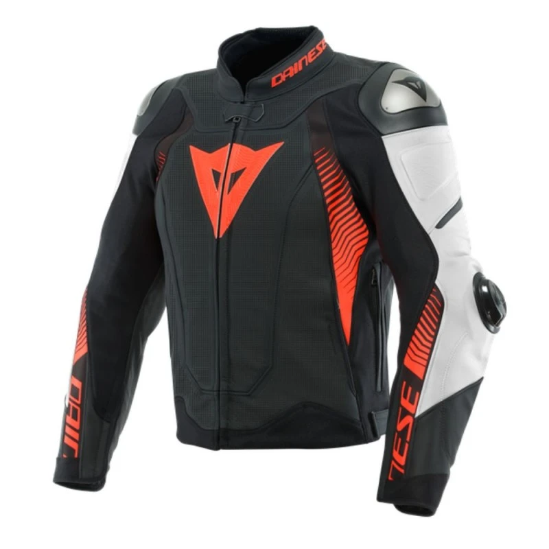 DAINESE Super Speed 4 Perf Negro Mate / Blanco / Rojo Fluor 1 DAINESE Super Speed 4 Perf Negro Mate / Blanco / Rojo Fluor