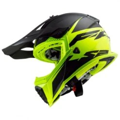 LS2 MX437 Fast Evo Roar Negro Mate / Amarillo Fluor -Motopasion Ventas ls2 mx437 fast evo roar negro mate amarillo fluor 3