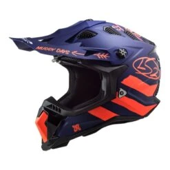 LS2 MX700 Subverter Cargo Azul Mate / Naranja Fluor