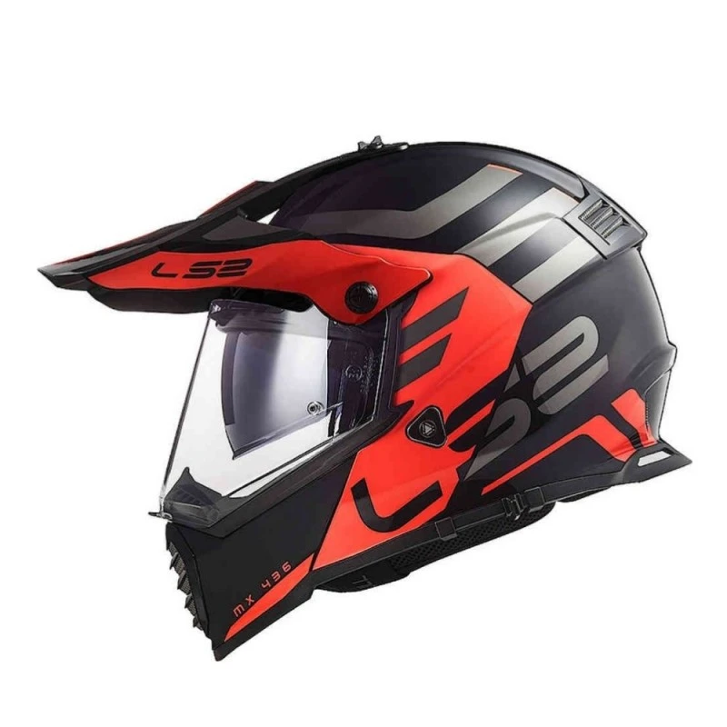 LS2 MX436 Pioneer Evo Adventurer Negro Mate / Naranja 2 LS2 MX436 Pioneer Evo Adventurer Negro Mate / Naranja - Imagen 2