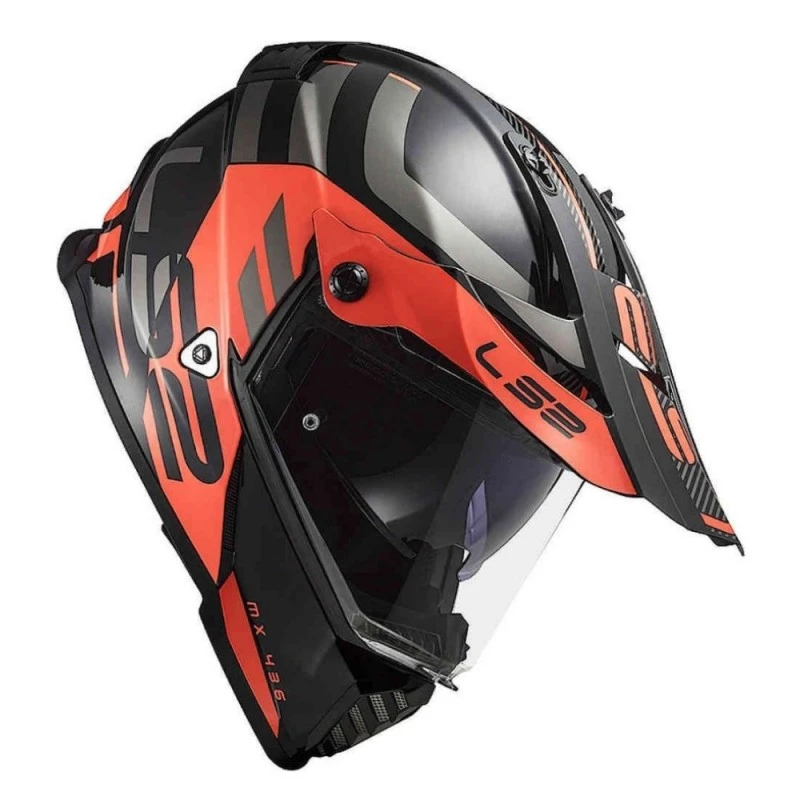 LS2 MX436 Pioneer Evo Adventurer Negro Mate / Naranja 4 LS2 MX436 Pioneer Evo Adventurer Negro Mate / Naranja - Imagen 4