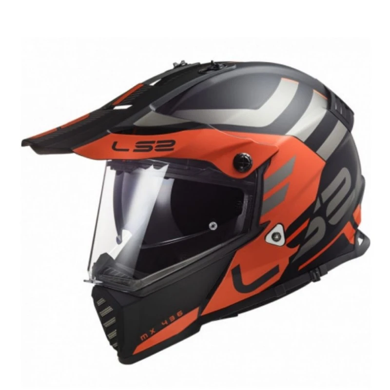LS2 MX436 Pioneer Evo Adventurer Negro Mate / Naranja 1 LS2 MX436 Pioneer Evo Adventurer Negro Mate / Naranja