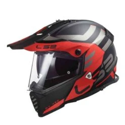 LS2 MX436 Pioneer Evo Adventurer Negro Mate / Rojo