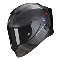 SCORPION EXO-R1 Evo Carbon Air MG Mate Negro / Oscuro Plata
