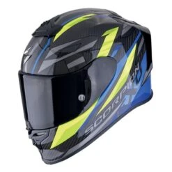 SCORPION EXO-R1 Evo Carbon Air Runner Negro / Azul / Amarillo Neón