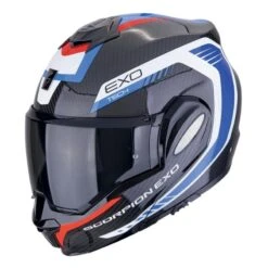 SCORPION EXO-Tech Evo Carbon Cosy Negro / Azul / Rojo