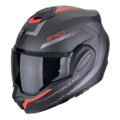 SCORPION EXO-Tech Evo Carbon Cosy Negro Mate / Rojo