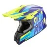 SCORPION VX-16 Evo Air Slanter Azul Mate / Amarillo Neon