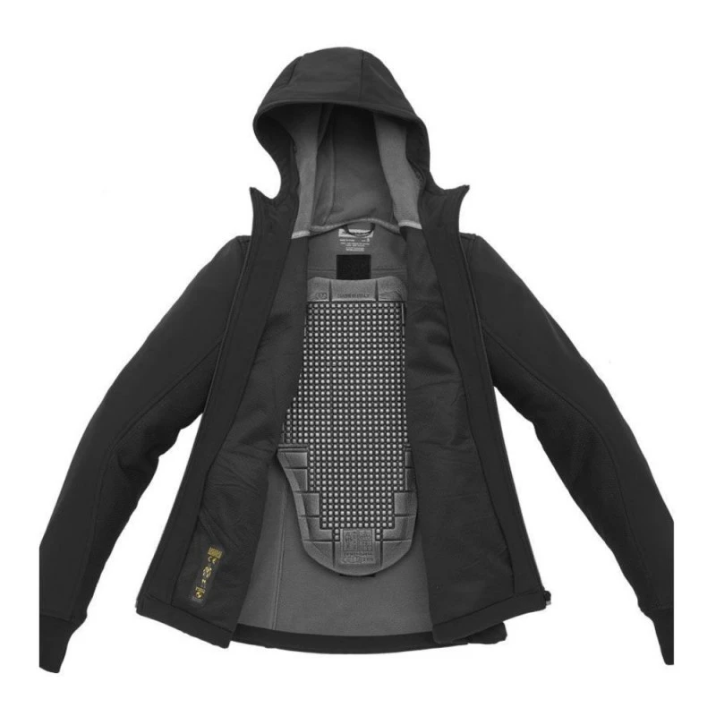 SPIDI Hoodie Armor Lady Negro / Blanco 3 SPIDI Hoodie Armor Lady Negro / Blanco - Imagen 3