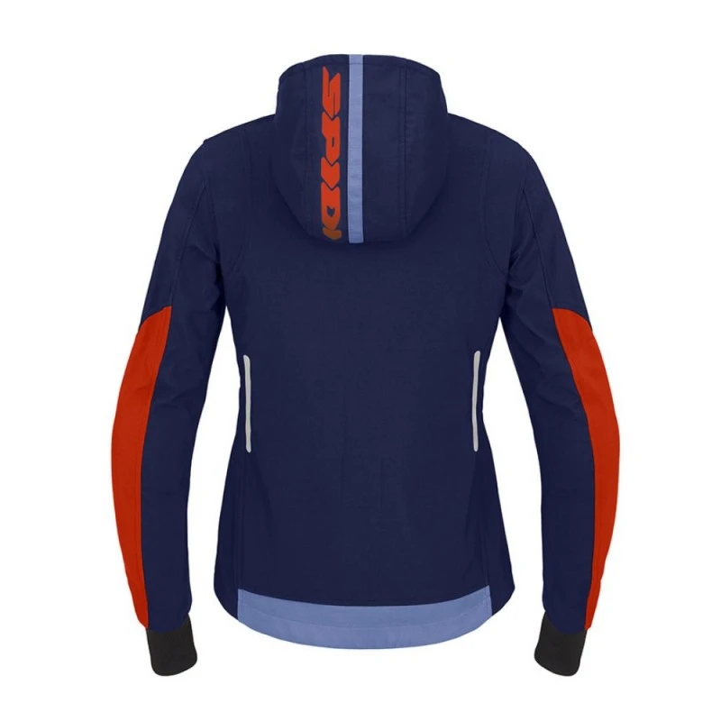 SPIDI Hoodie Armor Light Lady Navy / Rojo 2 SPIDI Hoodie Armor Light Lady Navy / Rojo - Imagen 2